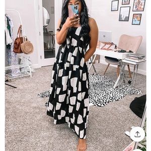 YESNO Summer Dresses  Casual Loose Bohemian Floral Dress with Pockets